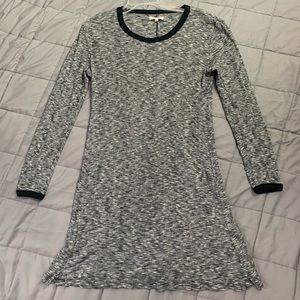 Madewell Black White Knit Sweater Dress Sz M